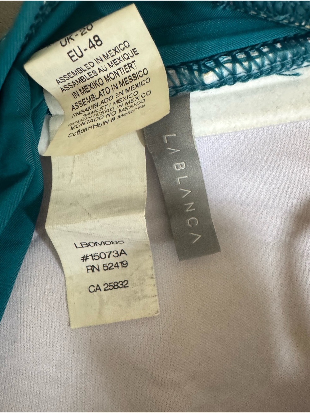 La Blanca 🩱Teal Swim Top - Picture 4 of 7